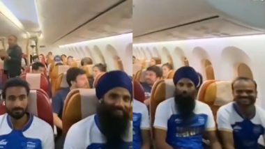 Air India Makes Special Announcement for Indian Men’s Hockey Team Members Present in Flight To Congratulate Them on Winning Bronze Medal at Paris Olympics 2024 (Watch Video)