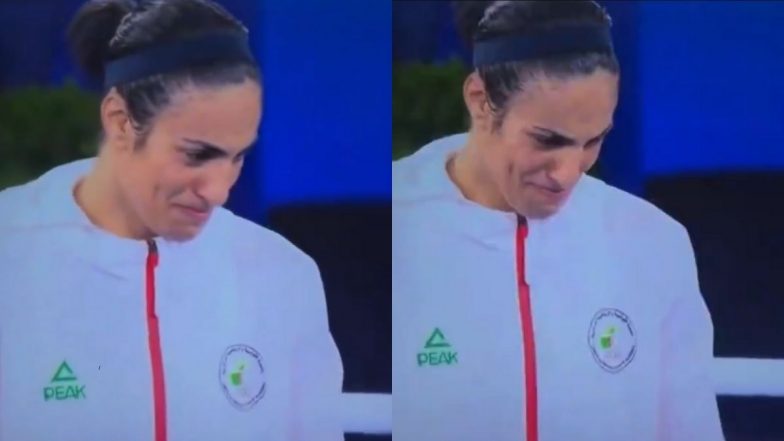 Algerian Boxer Imane Khelif Breaks Down in Tears While Receiving Gold Medal on the Podium After Defeating Yang Liu in Women’s Welterweight Category at Paris Olympics 2024