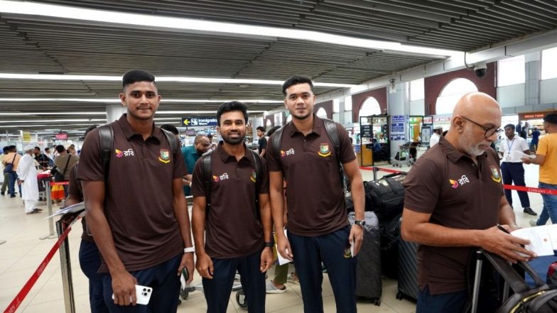 PAK vs BAN 2024: Bangladesh Cricket Team Leaves for Pakistan Ahead of Two Match Test Series (See Pics)