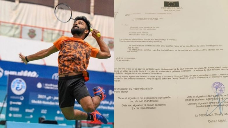 Indian Para-Badminton Player Krishna Nagar Requests Reconsideration After His Personal Coach’s Visa Gets Rejected by French Embassy Ahead of Paris Paralympics 2024 (See Post)