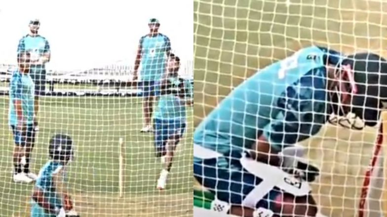 Babar Azam Suffers Nasty Blow To His Body During Net Session Ahead of PAK vs BAN 1st Test 2024 (Watch Video)