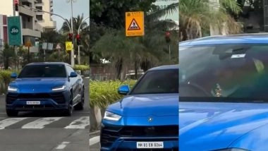 Rohit Sharma Enjoys Quality Time While Driving Lamborghini With Special Number Plate &lsquo;0264&rsquo; Ahead of IND vs BAN Test Series, Video Goes Viral