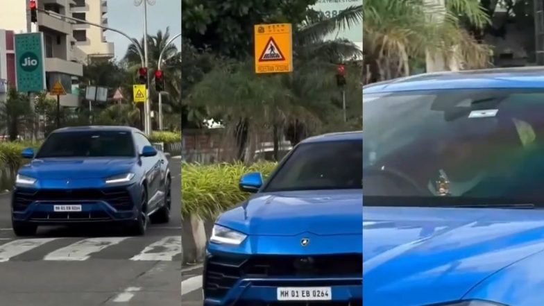 Rohit Sharma Enjoys Quality Time While Driving Lamborghini With Special Number Plate ‘0264’ Ahead of IND vs BAN Test Series, Video Goes Viral