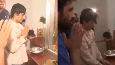 Vinesh Phogat Offers Prayers at a Local Temple in Balali Village As She Returns Home After Paris Olympics 2024 Heartbreak (Watch Video)