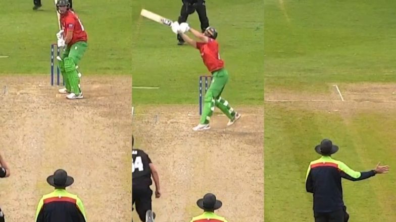 Tom Scriven Survives Narrowly As Umpire Declares Shoulder-High Bouncer No-Ball Despite Batter Dismissed Catch-Out During Somerset vs Leicestershire Royal London One-Day Cup 2024 Match (Watch Video)