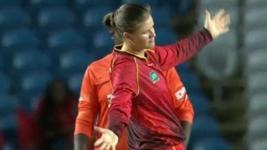 Jess Jonassen Performs Shah Rukh Khan’s Trademark Pose After Dismissing Aaliyah Alleyne During Trinbago Knight Riders Women vs Barbados Royals Women WCPL 2024 Match (Watch Video)