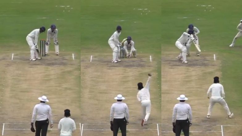 Ishan Kishan Tries His Hand at Bowling During Jharkhand vs Hyderabad Buchi Babu Invitational Tournament 2024 (Watch Video)