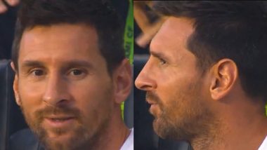 Lionel Messi Attends Inter Miami vs FC Cincinnati MLS 2024 Match at Chase Stadium, Video Goes Viral