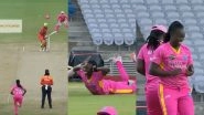 Aaliyah Alleyne Performs Unique &lsquo;Skydiving&rsquo; Celebration After Dismissing Jannillea Glasgow During Barbados Royals Women vs Trinbago Knight Riders Women WCPL 2024 Final (Watch Video)