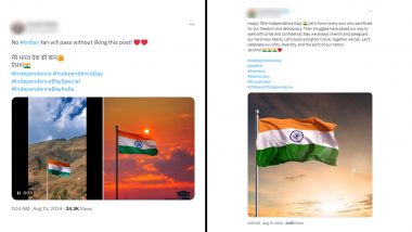 Independence Day 2024 Wishes and Greetings: Netizens Flood X With Har Ghar Tiranga Messages, Patriotic Quotes, Swatantrata Diwas Images and Wallpapers