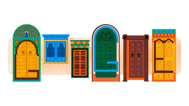 Independence Day 2024 Google Doodle: Search Engine Giant Celebrates Freedom With Tricolour-Themed Architectural Illustration by Artist Vrinda Zaveri