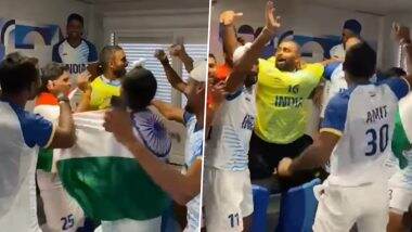 PR Sreejesh, Harmanpreet Singh And Other India Men's Hockey Team Players Celebrate With a Special Victory Dance in Dressing Room After Winning Bronze Medal at Paris Olympics 2024, Video Goes Viral