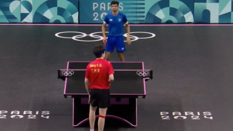 Indian Men's Table Tennis Team Bows Out of Paris Olympics 2024 As Sharath Kamal, Manav Thakkar and Harmeet Desai Lose 0-3 to China in Round of 16 Clash