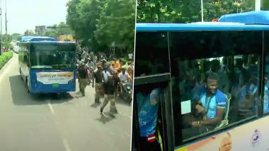 Paris Olympics 2024 Bronze Medal-Winning Indian Men's Hockey Team Participate in Roadshow Ahead of Joining Felicitation Ceremony By Odisha CM (Watch Video)