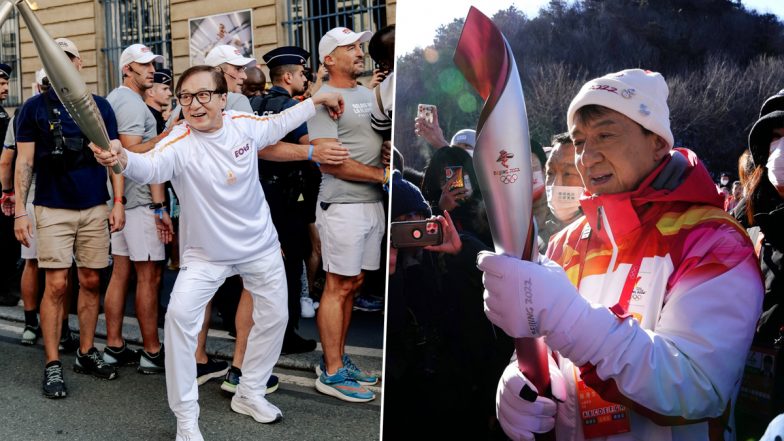 Paris Paralympics 2024: Jackie Chan Carries the Torch; A Look Back at His Iconic Torch Relay Moments (View Pics)