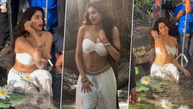 Janhvi Kapoor in ‘Devara’: Actress Gives Glimpse Into the Sultry ‘Chuttamalle’ Song Shoot (Watch BTS Video)