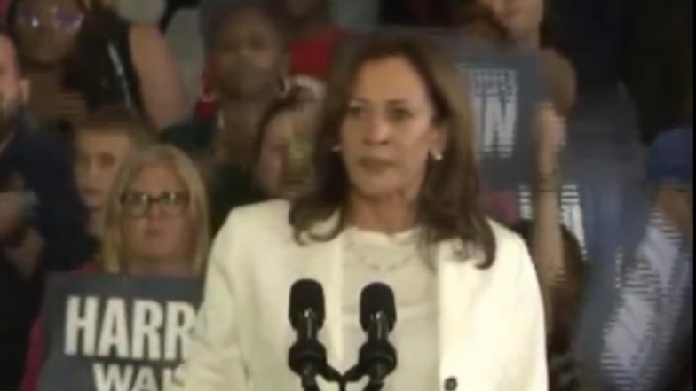 Kamala Harris Loses Cool After Anti-Israel Protesters Interrupt Her Speech in Detroit, Says ‘If You Want Donald Trump To Win, Then Say That’ (Watch Video)