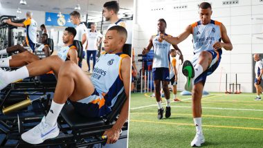 Kylian Mbappe Shares First Glimpse of Training Session With Jude Bellingham and Other Real Madrid Players Ahead of UEFA Super Cup 2024 Final, Pics Go Viral