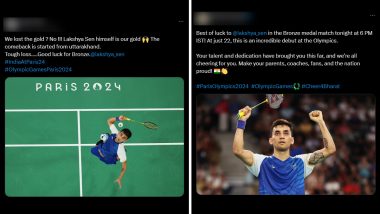 'Best of Luck Lakshya Sen' Wishes Go Viral: Netizens Wish Indian Badminton Player as He Takes on Lee Zii Jia in Bronze Medal Match in Paris Olympics 2024