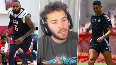 LeBron James vs Cristiano Ronaldo? Streamer Adin Ross Believes NBA Star Would Surpass Football Legend And Get 50 Million YouTube Subscribers in 3 Days (Watch Video)