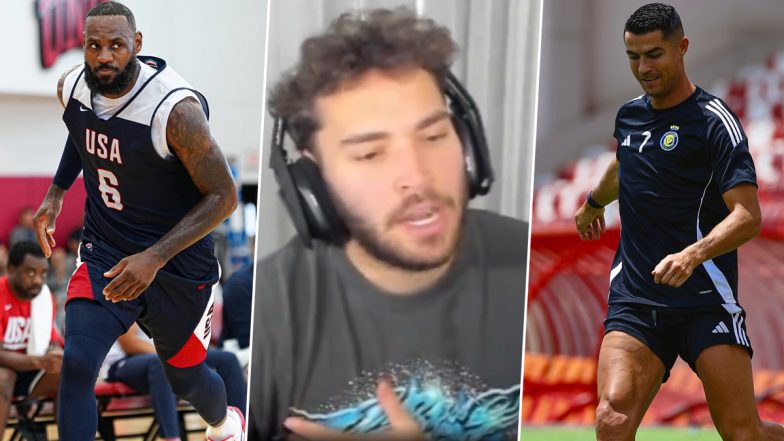 LeBron James vs Cristiano Ronaldo? Streamer Adin Ross Believes NBA Star Would Surpass Football Legend And Get 50 Million YouTube Subscribers in 3 Days (Watch Video)