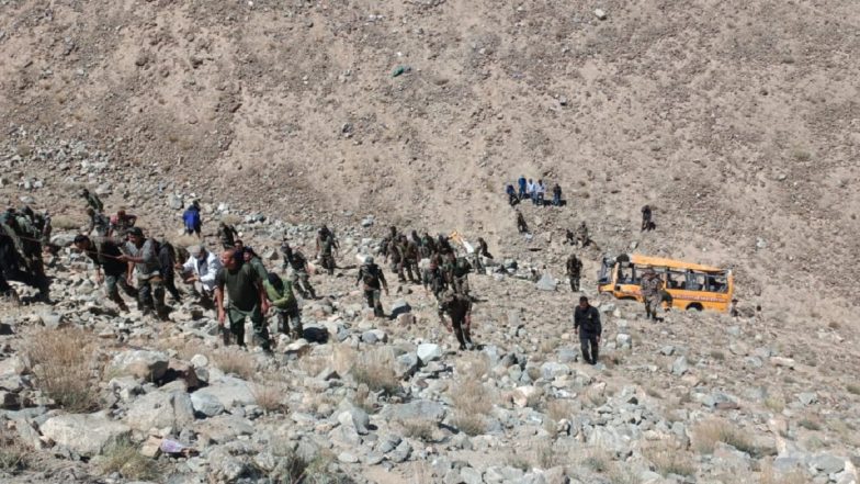 Ladakh Road Accident: 6 Killed, Several Others Injured As Bus Travelling to Durbuk Meets With Accident in Leh (See Pics)