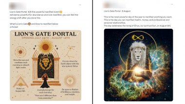 Lion’s Gate Portal 2024 Astrology and Manifestation Tips and Messages: Netizens Flood X With Images, Videos and Quotes To Observe the Auspicious Cosmic Event Considered To Be an Excellent Time for Manifesting