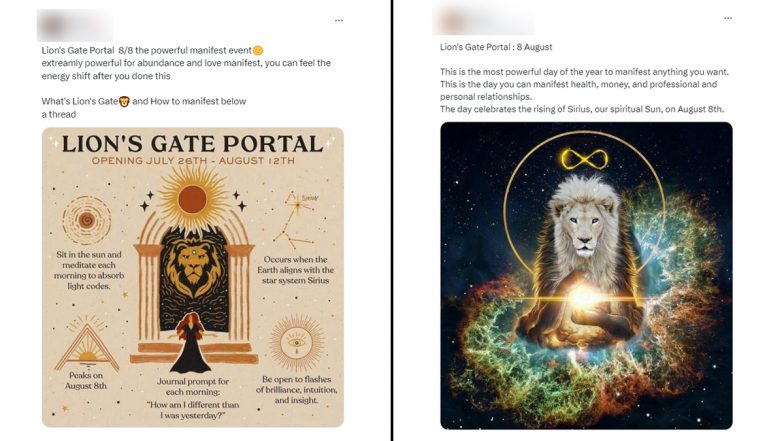 Lion’s Gate Portal 2024 Astrology and Manifestation Tips and Messages: Netizens Flood X With Images, Videos and Quotes To Observe the Auspicious Cosmic Event Considered To Be an Excellent Time for Manifesting