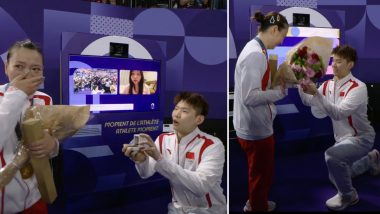 Chinese Badminton Player Liu Yuchen Proposes to Huang Ya Qiong After She Wins Gold Medal in Mixed Doubles Team Event In Paris Olympics 2024, Video Goes Viral