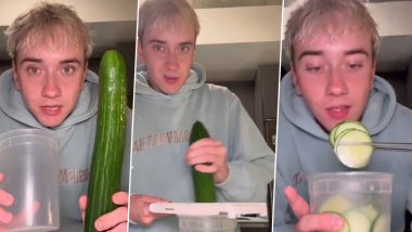 Viral Cucumber Salad Recipe: Internet Is Obsessed With TikToker Logan Moffitt’s Cucumber-Based Videos, Here’s How You Can Prepare the Dish at Home (Watch)