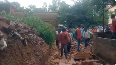 Madhya Pradesh Wall Collapse: 4 Children Killed, 2 Persons Injured After Wall of Abandoned Building Collapses in Rewa District (Watch Video)