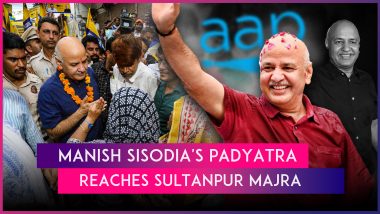 Manish Sisodia Gets Warm Welcome in Sultanpur Majra Constituency on 5th Day of His Padyatra, Targets BJP for ‘Stopping’ Development Works in Delhi