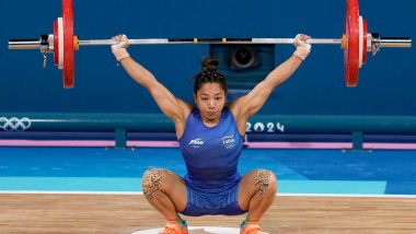 Paris Olympics 2024: India Weightlifter Mirabai Chanu Misses Out on Medal by Whisker in Women's 49 Kg Event