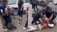 US: NYPD Cop Pins Repeat Offender to the Ground in Bronx, Humiliates Him by Pulling His Pants Down in Public After Accused Punches Female Police Officer in Face (Watch Video)