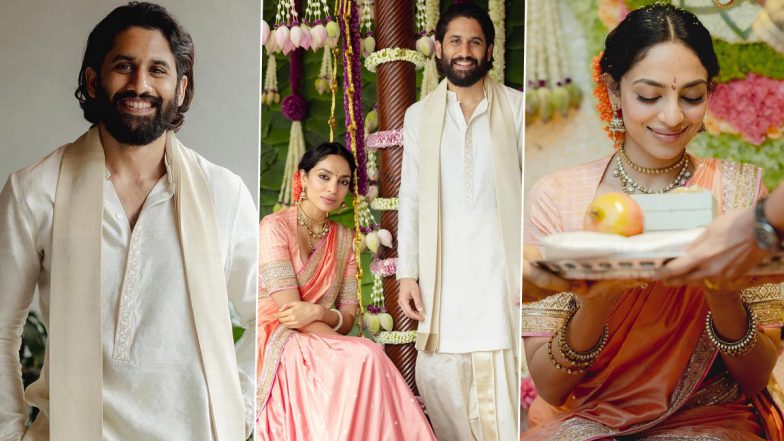 Naga Chaitanya and Sobhita Dhulipala Engagement Pics: Unseen Photos of the Newly Engaged Couple From Their ‘Nischitaardham’ Ceremony Surface Online