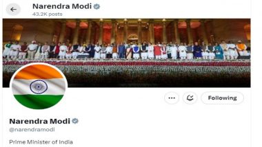 Tiranga X Profile Picture: PM Narendra Modi Replaces Twitter DP With National Flag Ahead of Independence Day 2024, Urges To Make 'Har Ghar Tiranga' Memorable Mass Movement