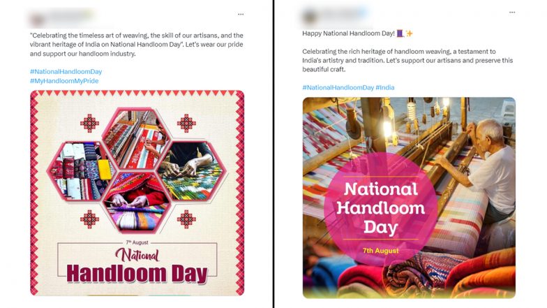 Happy National Handloom Day 2024 Wishes: Netizens Share Messages, Images, Quotes, Greetings and Wallpapers To Celebrate India’s Handloom Industry