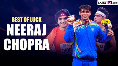 Neeraj Chopra Good Luck Wishes: WhatsApp DP, Status, Instagram Images, Facebook Story To Send Best Wishes To Star Athlete Ahead of Men’s Javelin Throw Event at Paris Olympics 2024