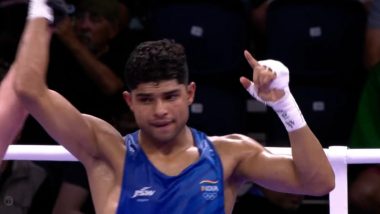 Nishant Dev Qualifies for Quarterfinals of Men’s Boxing 71 Kg Event at Paris Olympics 2024 After Victory Over Ecuador’s Jose Gabriel Rodriguez Tenorio