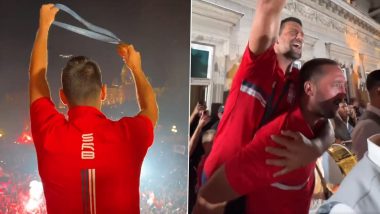 Novak Djokovic Receives 'A Golden Homecoming' After His Paris Olympics 2024 Gold Medal Win in Men's Singles, Video Goes Viral