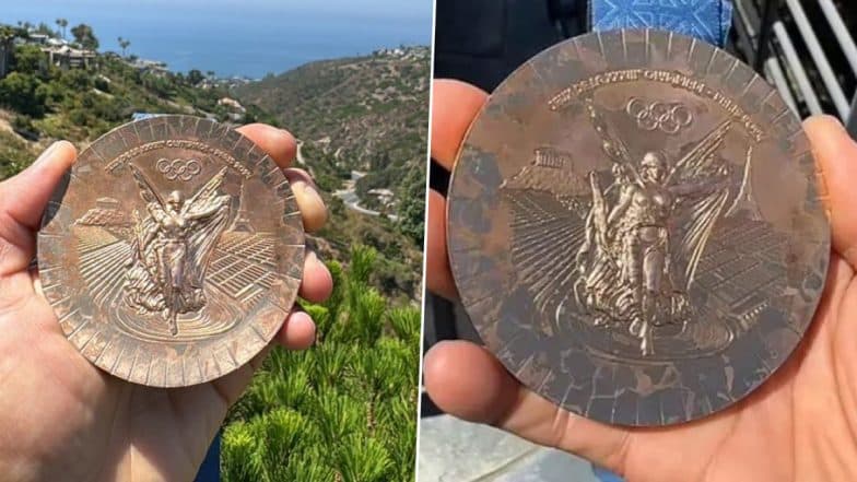 USA Skateboarder Nyjah Huston Shows Degraded Quality of Bronze Medal Just After A Week At Paris Olympics 2024, Pics and Video Goes Viral