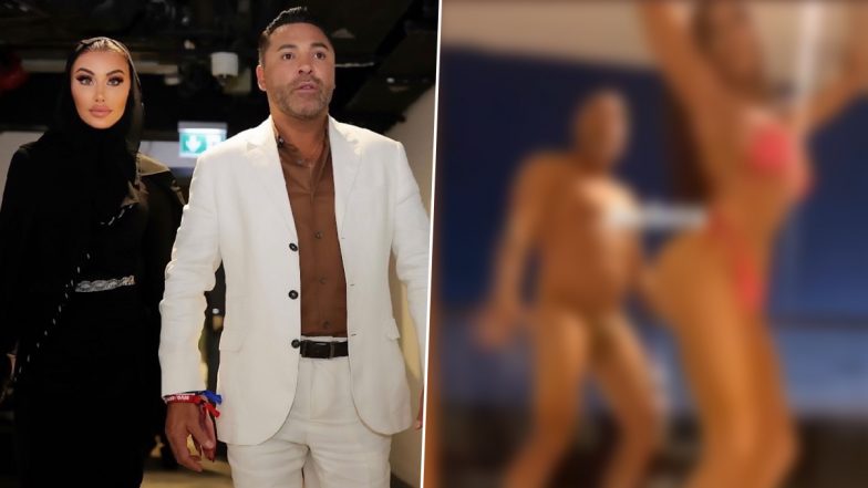 Oscar de la Hoya wears a thong and dances with his girlfriend Holly Sonders in a nearly naked video. The internet reacts after Instagram deletes a viral NSFW clip!