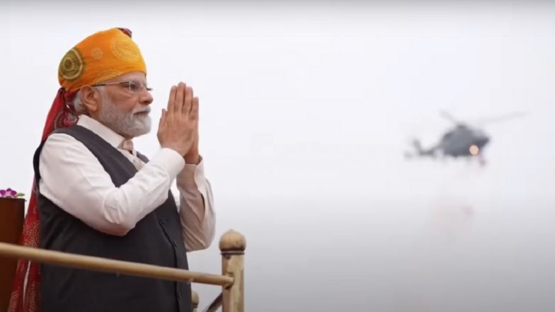 PM Modi Independence Day 2024 Speech Live Streaming Video: Watch Online Telecast of Prime Minister Narendra Modi’s Address to the Nation From Ramparts of Red Fort in Delhi