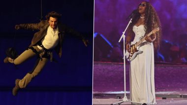 Paris Olympics 2024 Closing Ceremony: From Tom Cruise’s Rappelling Stunt to HER’s Rendition of the US National Anthem and More – Watch Videos of the Grand Performances