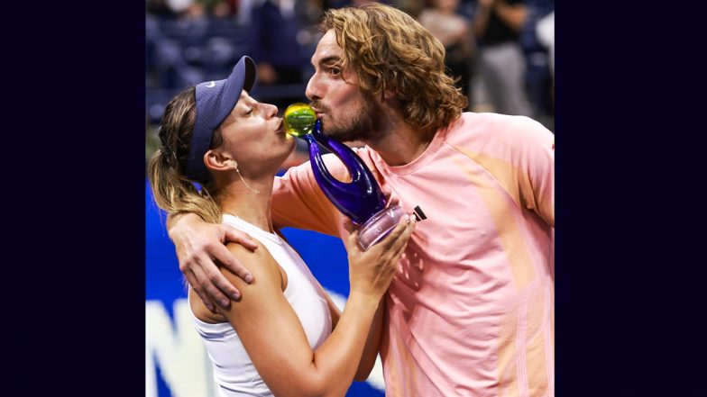 Stefanos Tsitsipas Reacts After Winning Mixed Madness Contest With On and-Off Partner Paula Badosa During Fan Week Ahead of US Open 2024, Says 'Found My Queen in Queens' (See Post)