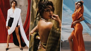 Priyanka Chopra Joins the ‘Very Demure, Very Mindful’ Meme Bandwagon Fashionably in Stunning Custom Creations by Indian Designers for Latest Photoshoot (View Pics)