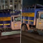 ‘Driverless Car’ in Pune: PMC Road Maintenance Van With Driver Seat Vacant Speeds in Reverse on Vaiduwadi Flyover, Video Goes Viral