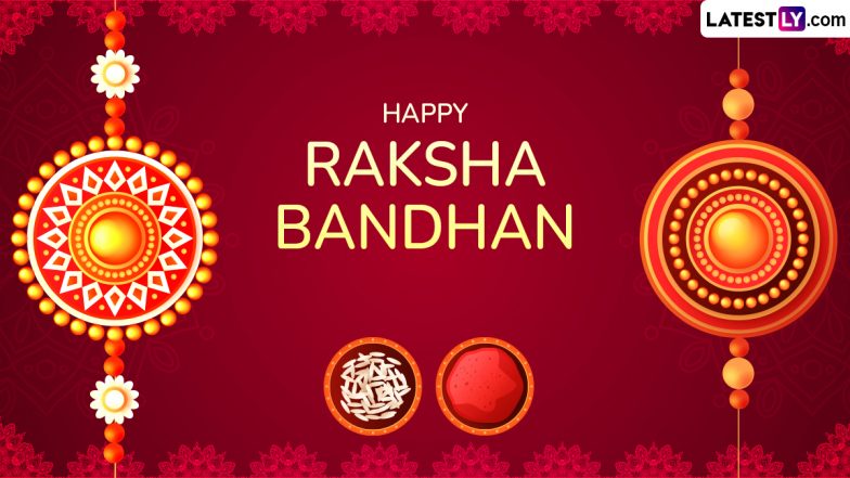 Raksha Bandhan 2024 Images and Happy Rakhi HD Wallpapers for Free Download Online: Share Rakshabandhan Photos, WhatsApp Messages, Stickers and GIFs With Your Siblings