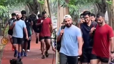 Rohit Sharma Joins Indian Cricket Team Assistant Coach Abhishek Nayar For Training in Mumbai For Preparation Ahead of India vs Bangladesh Test Series (Watch Video)