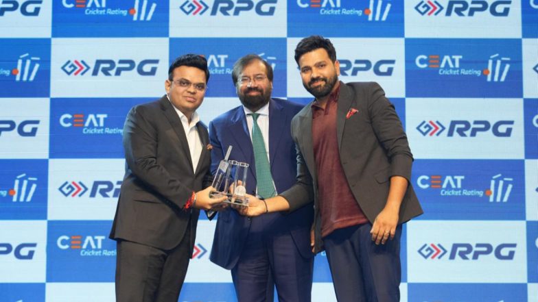 Rohit Sharma Named Men's International Cricketer of the Year at CEAT Cricket Awards 2024, BCCI Secretary Jay Shah Presents Him With Trophy (Watch Video)